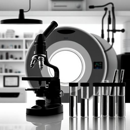Diagnostic centre digital marketing system illustration
