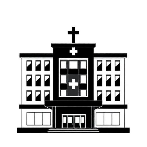 Hospital digital marketing system illustration